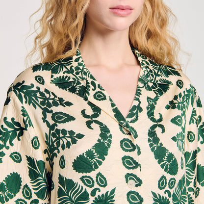 Sandro Floral motif shirt