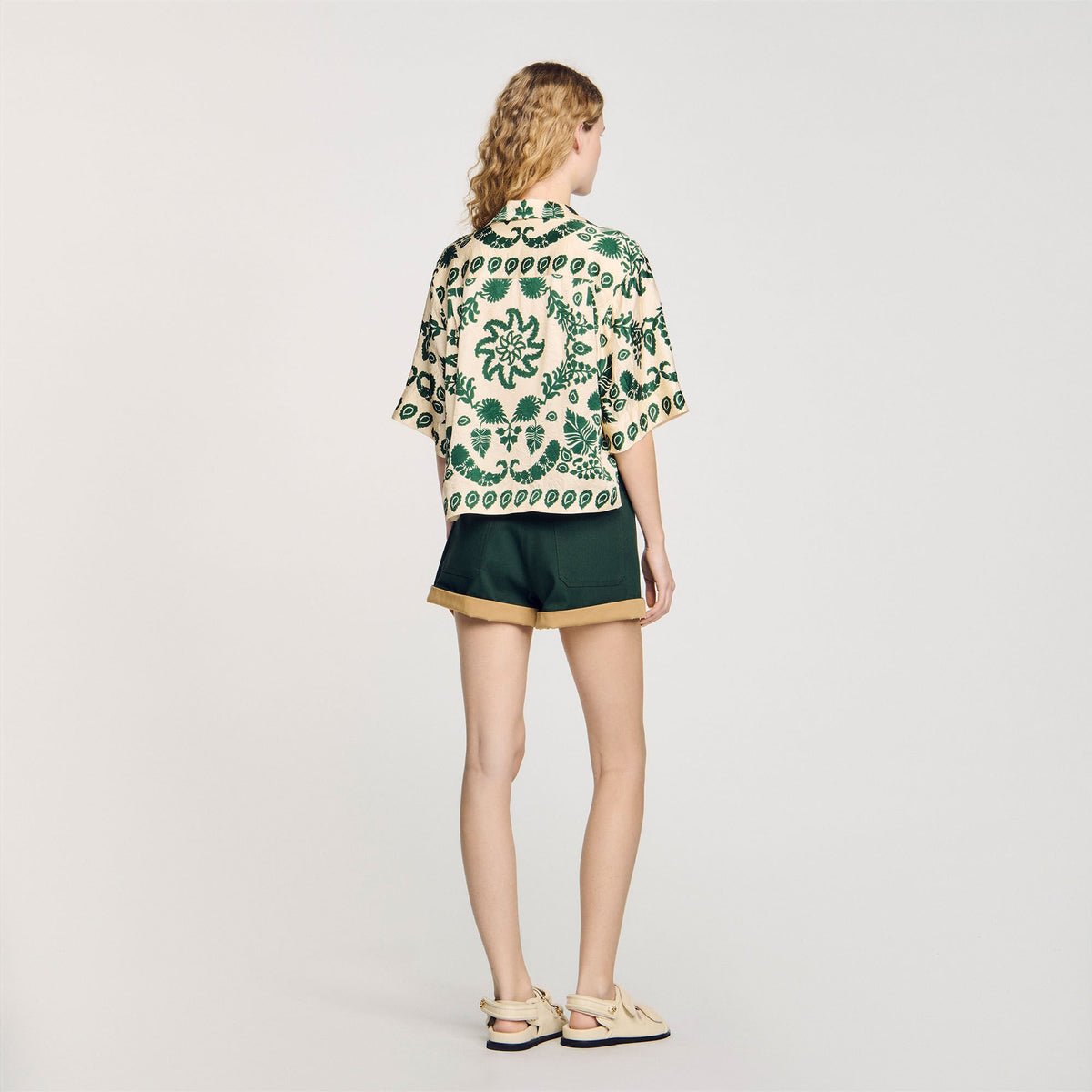 Sandro Floral motif shirt