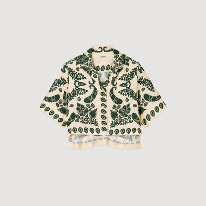 Sandro Floral motif shirt