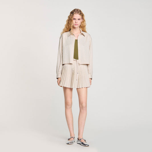 Sandro Striped rhinestone shirt