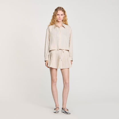 Sandro Striped rhinestone shirt