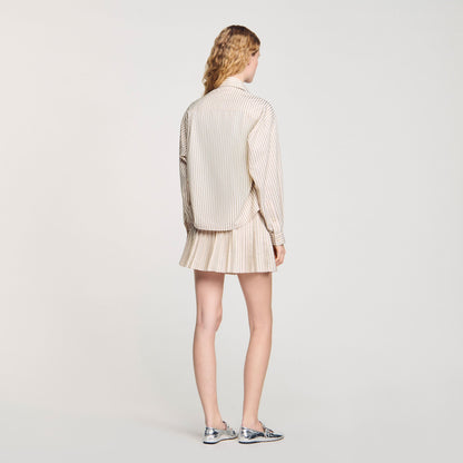 Sandro Striped rhinestone shirt