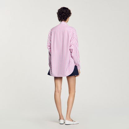 Sandro Striped rhinestone shirt