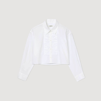Sandro Cropped shirt with bow detail