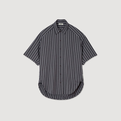 Sandro Oversized striped rhinestone shirt
