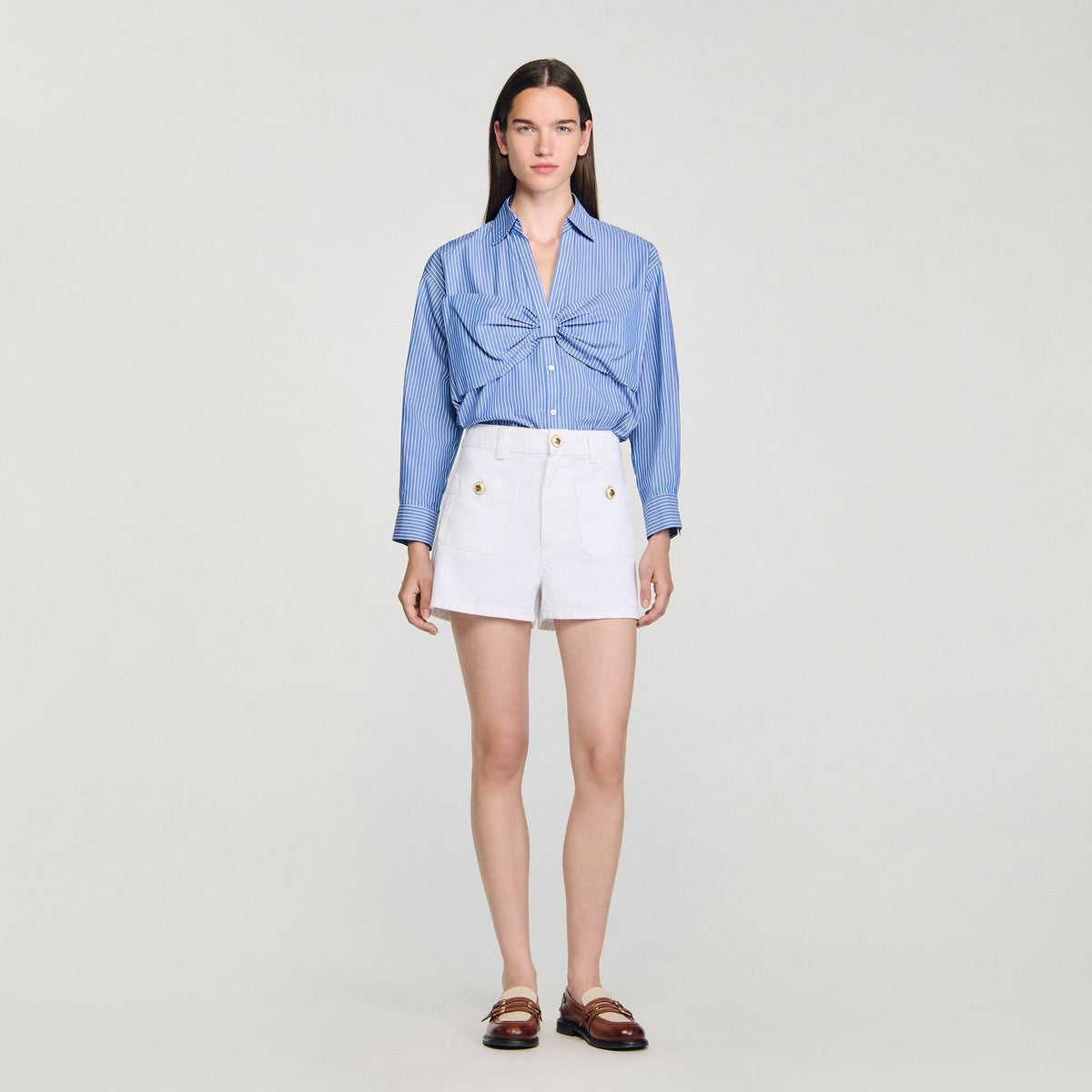 Sandro Oversized bow shirt
