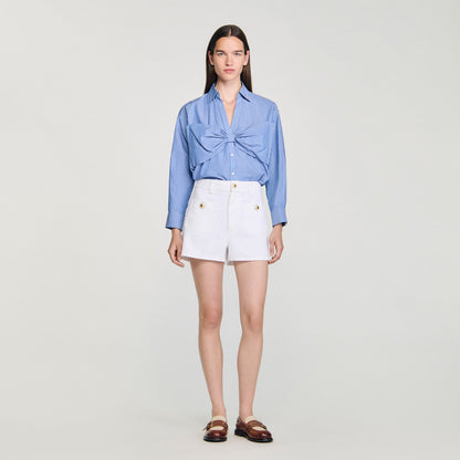 Sandro Oversized bow shirt
