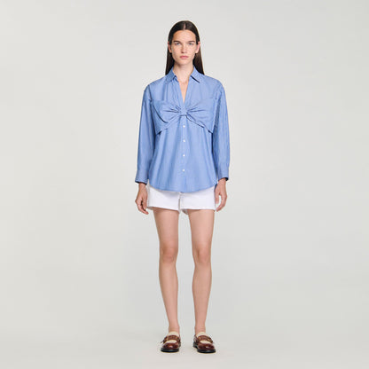 Sandro Oversized bow shirt