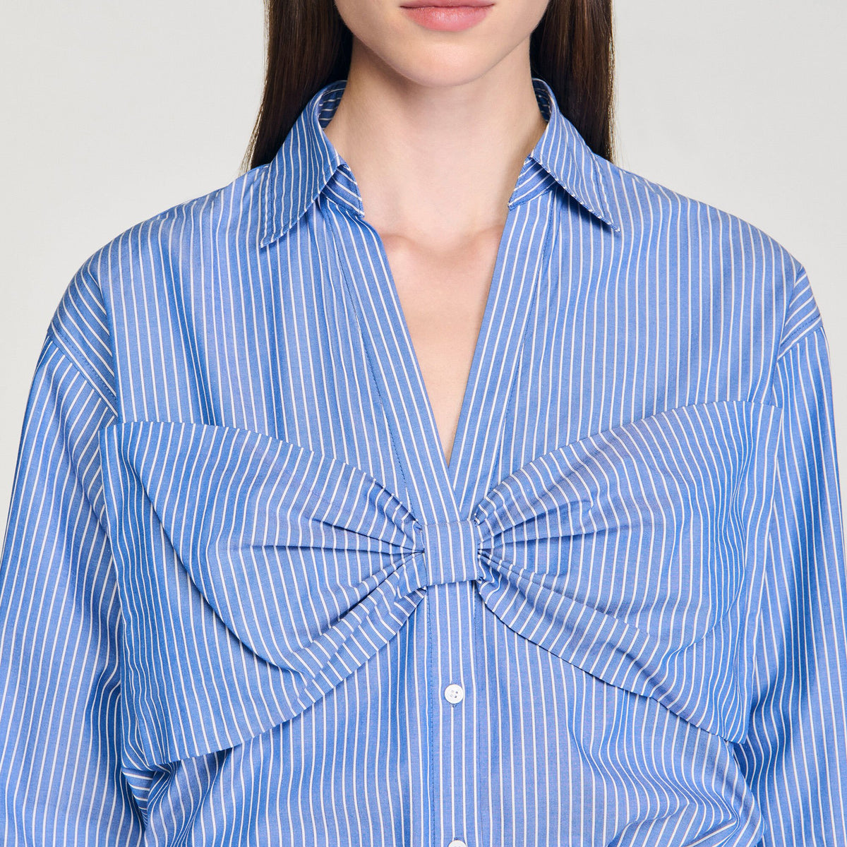 Sandro Oversized bow shirt