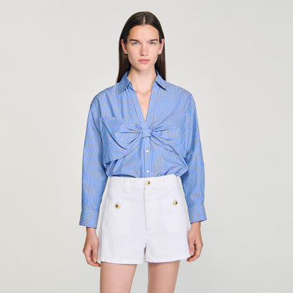 Sandro Oversized bow shirt