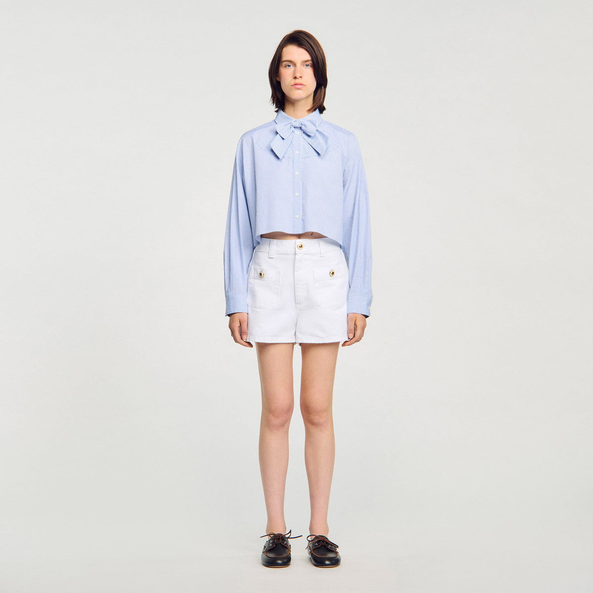 Sandro Bow collar shirt