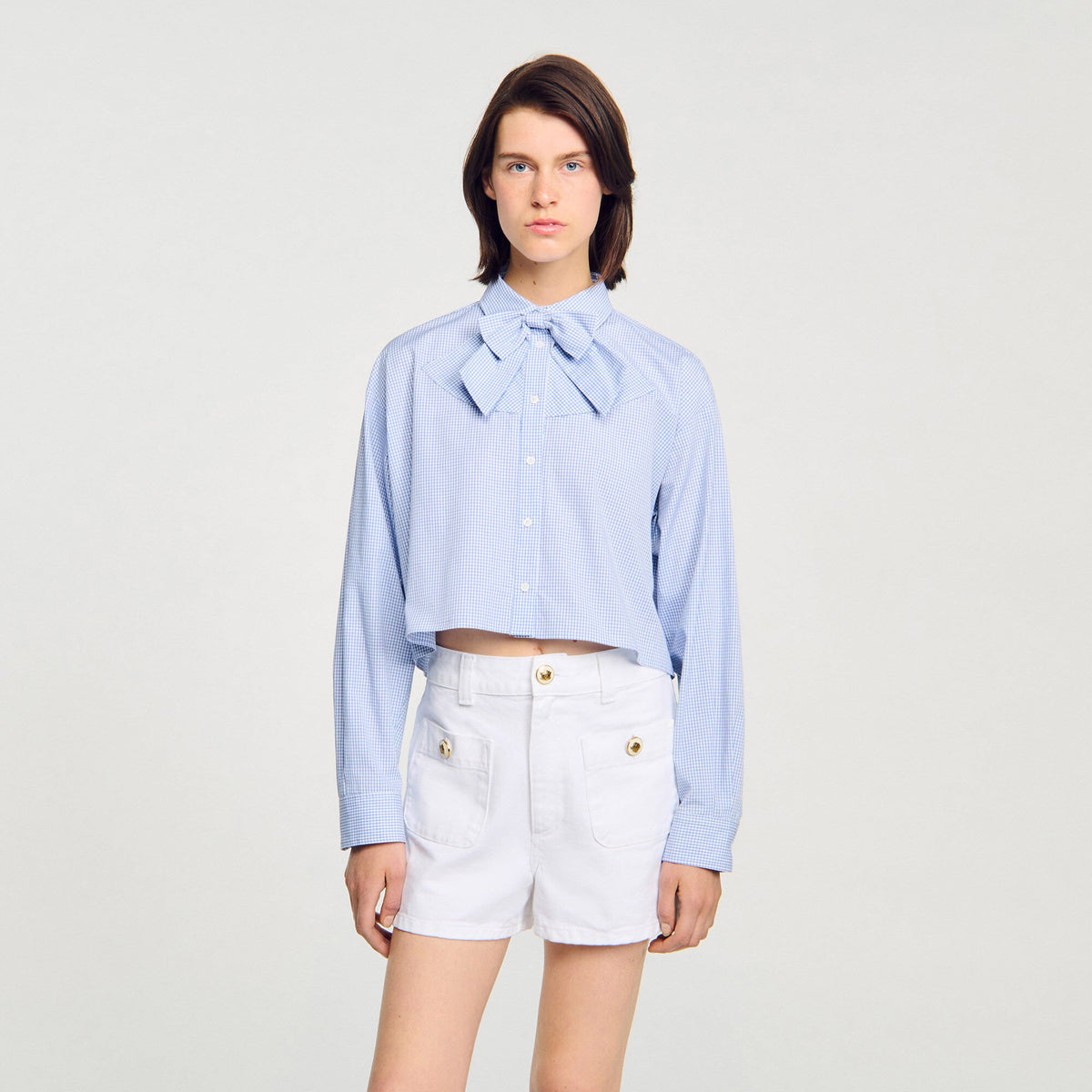 Sandro Bow collar shirt