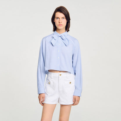 Sandro Bow collar shirt