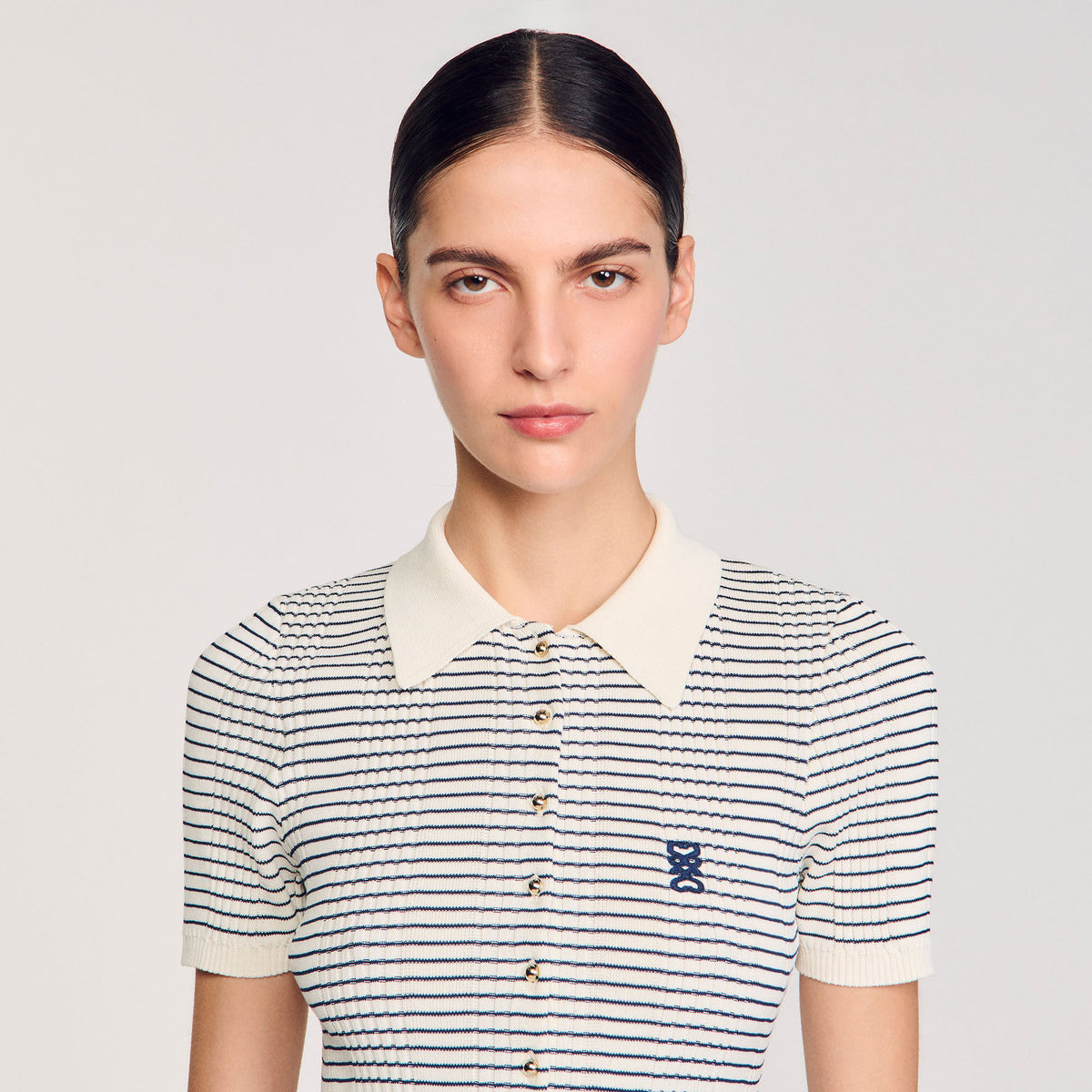 Sandro Striped knit jumpsuit