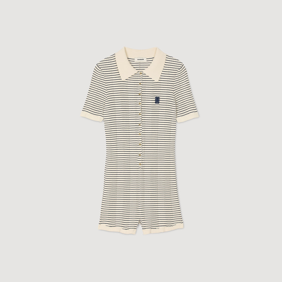 Sandro Striped knit jumpsuit