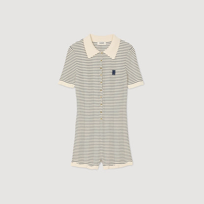 Sandro Striped knit jumpsuit