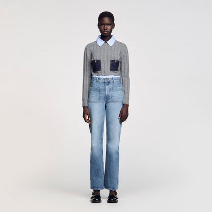Sandro Flared faded jeans