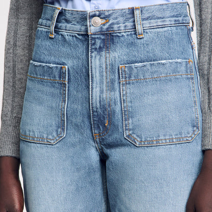 Sandro Flared faded jeans