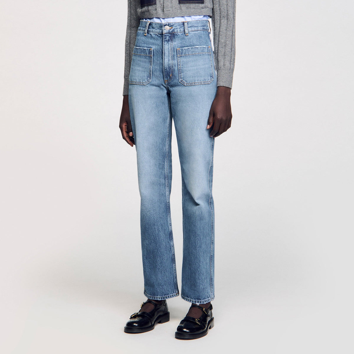 Sandro Flared faded jeans