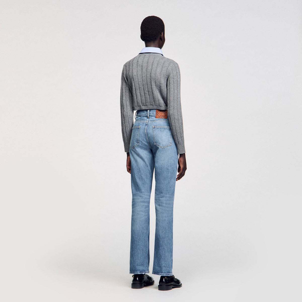 Sandro Flared faded jeans