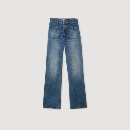 Sandro Flared faded jeans
