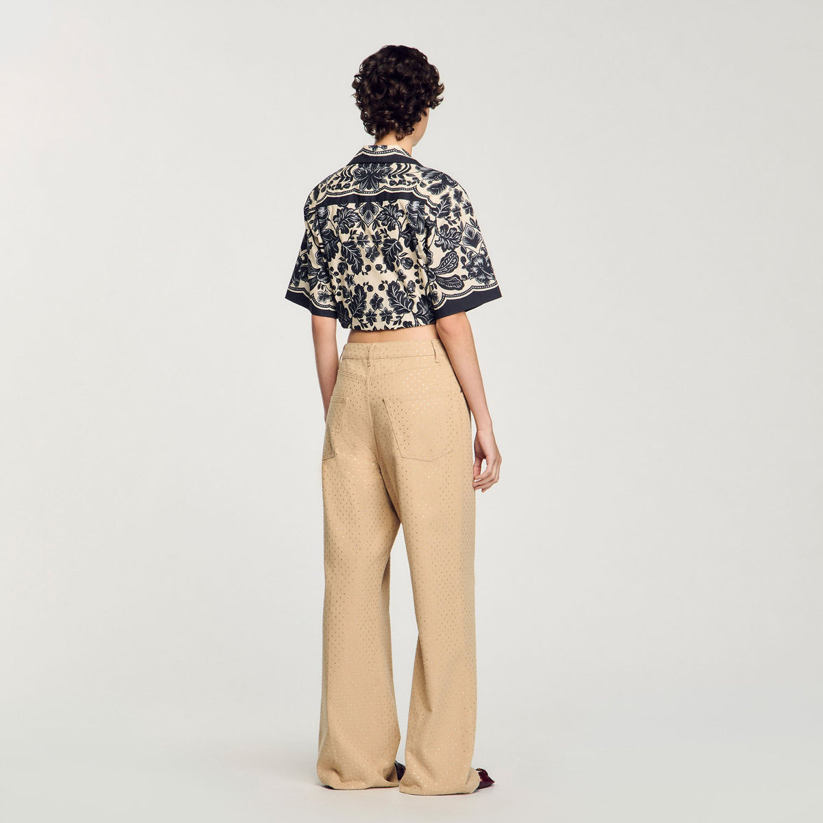 Sandro Rhinestone-embellished jeans