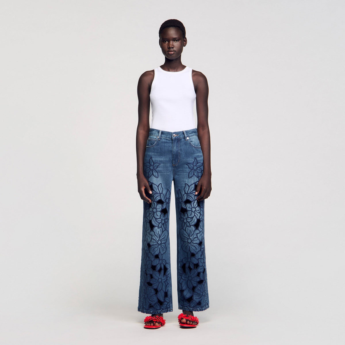Sandro Embroidered jeans
