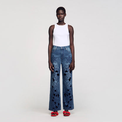 Sandro Embroidered jeans
