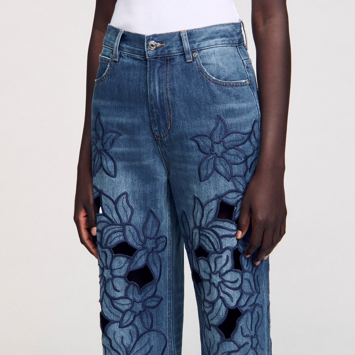Sandro Embroidered jeans