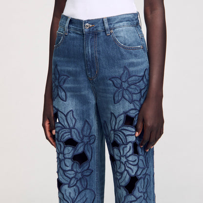 Sandro Embroidered jeans
