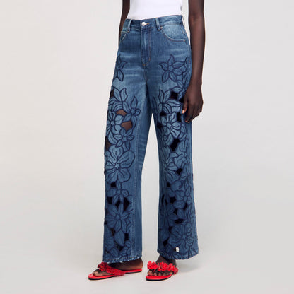 Sandro Embroidered jeans
