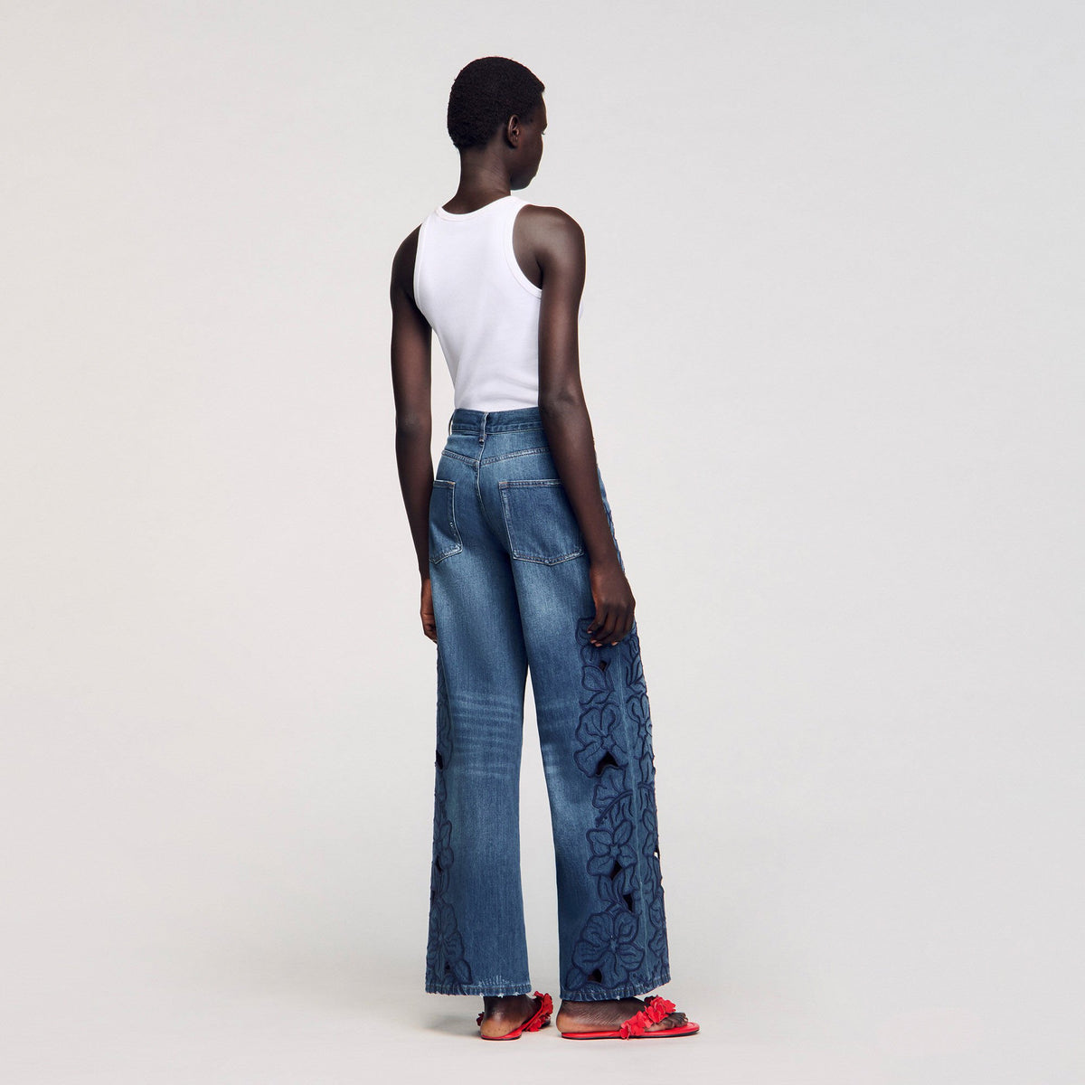 Sandro Embroidered jeans
