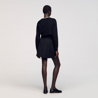 Sandro Mini skirt with stitched pleats