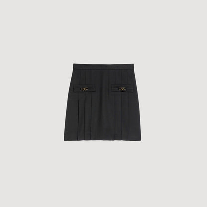 Sandro Mini skirt with stitched pleats