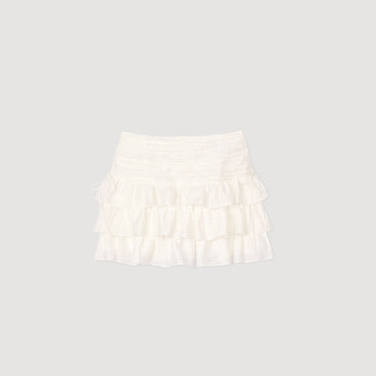 Sandro Mini ruffled skirt