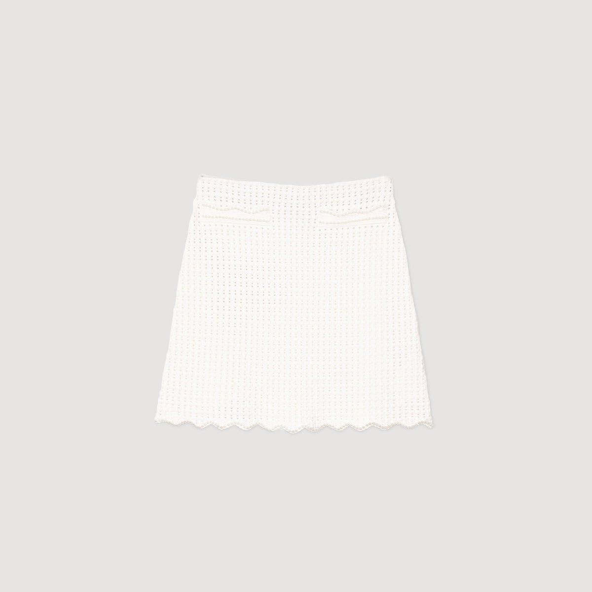 Sandro Mini pearl bead knit skirt