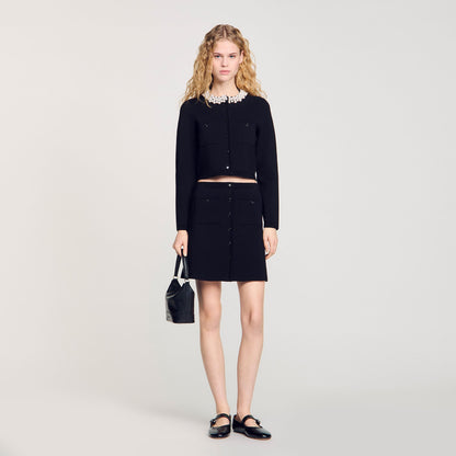Sandro Mini knit skirt