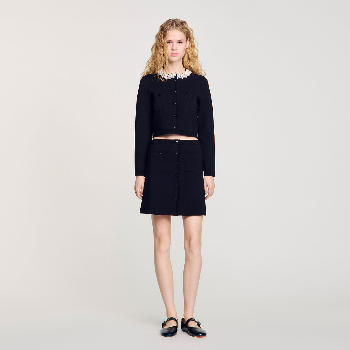 Sandro Mini knit skirt