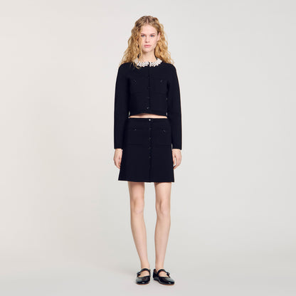 Sandro Mini knit skirt