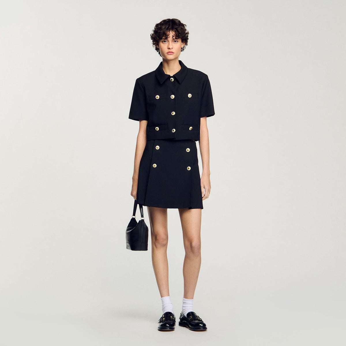 Sandro Mini pleated skirt