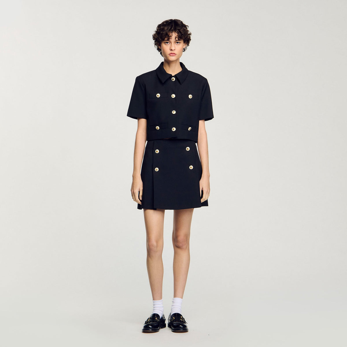 Sandro Mini pleated skirt