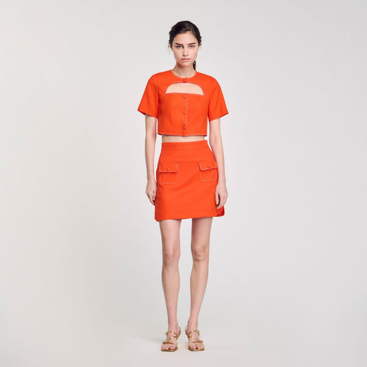 Sandro Mini skirt with pockets