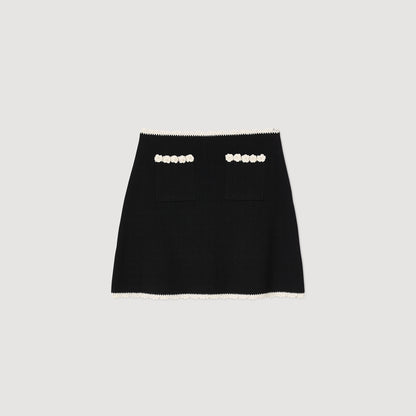 Sandro Mini skirt with crochet details