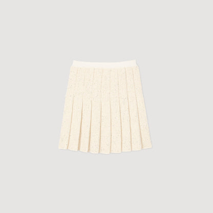 Sandro Mini tweed pleated skirt