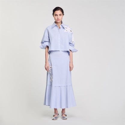 Sandro Maxi striped skirt