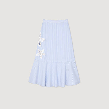 Sandro Maxi striped skirt