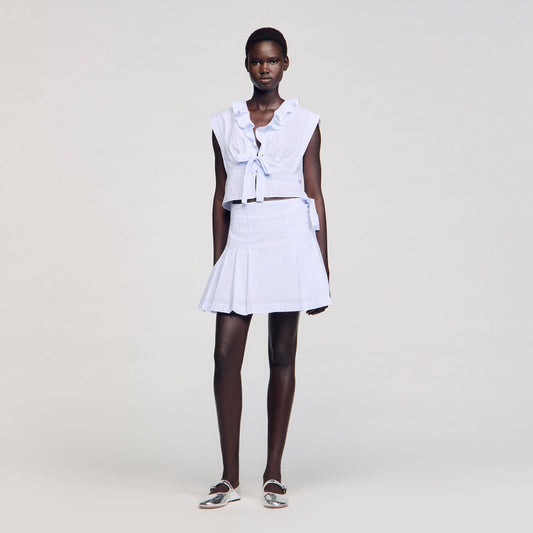 Sandro Mini striped skirt