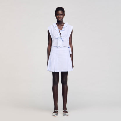 Sandro Mini striped skirt