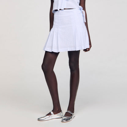 Sandro Mini striped skirt