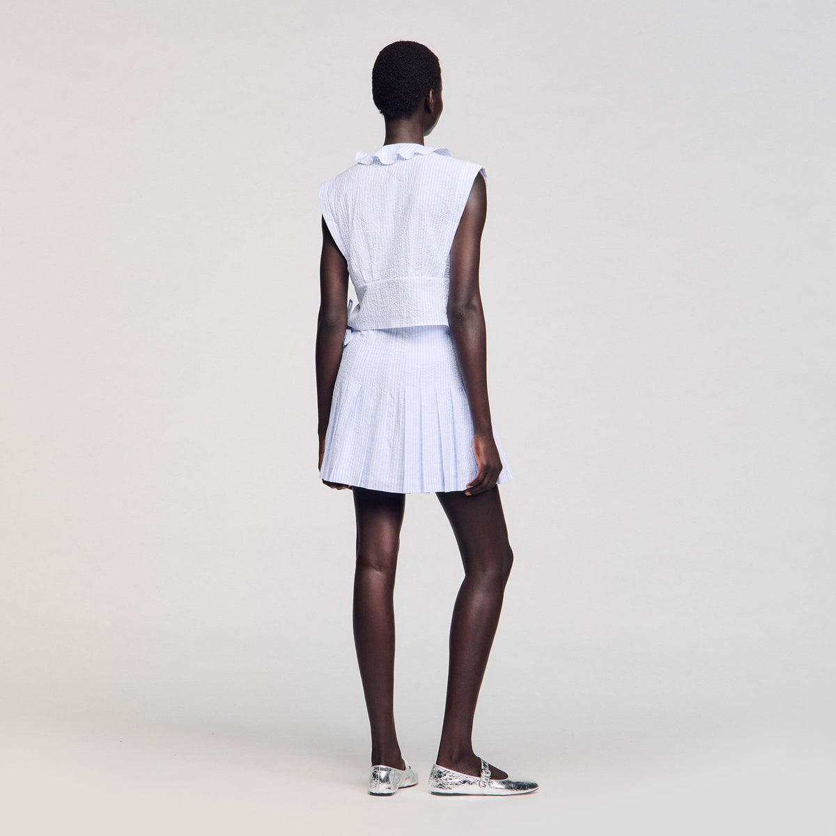 Sandro Mini striped skirt